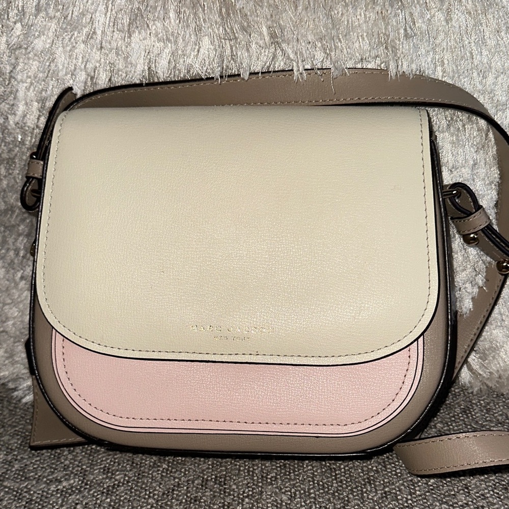 Marc Jacobs Cream and Pink Crossbody Bag
